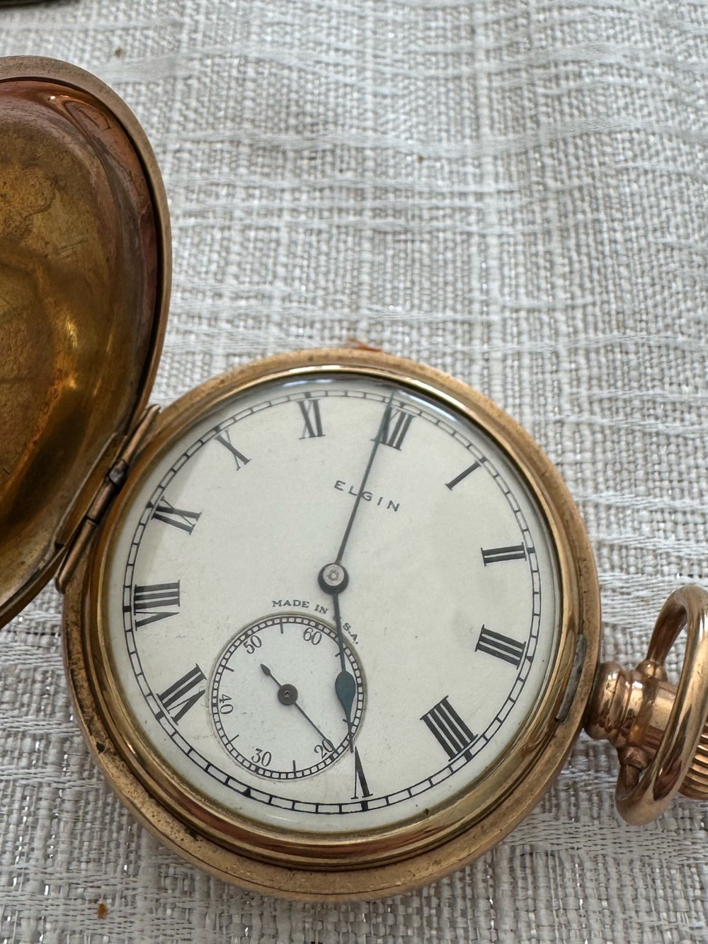 Elgin Men's Pocket Watch in Star Dennison Gold-Plated Case